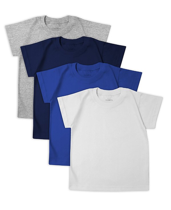 Kit Camiseta Manga Curta Infantil 4 peças Nº 03 ou 04