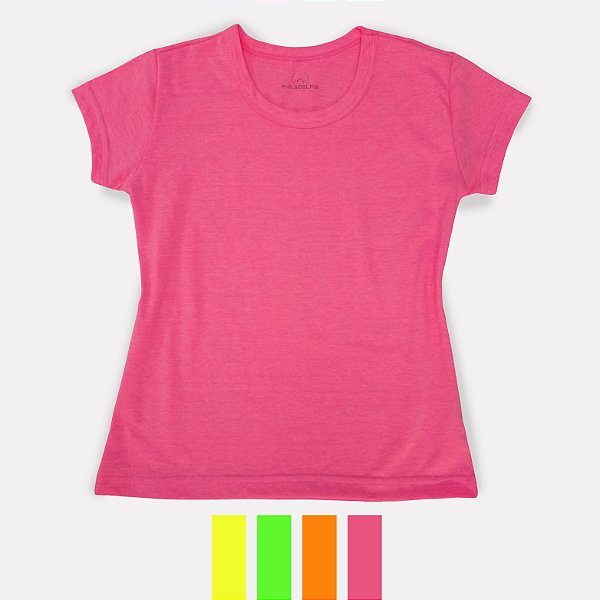 Baby Look Bebê Neon Nº 01 ou 02 Malha 100% Algodão