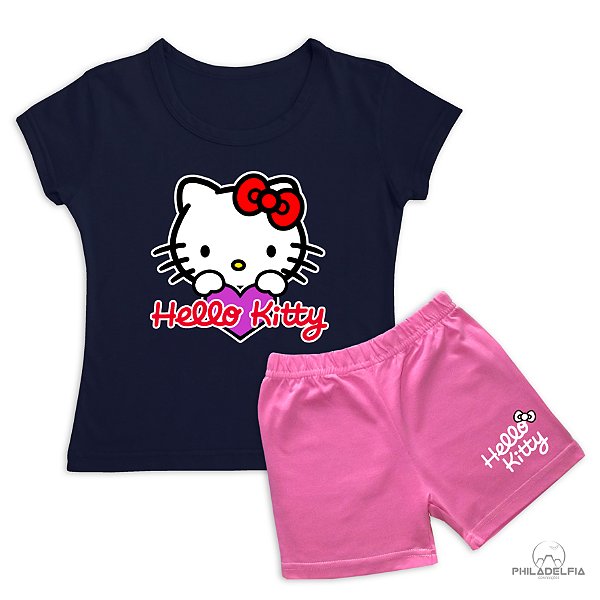 Conjunto Verão Hello Kitty  Nº 1/ 2/ 3/ 4 Malha Algodão