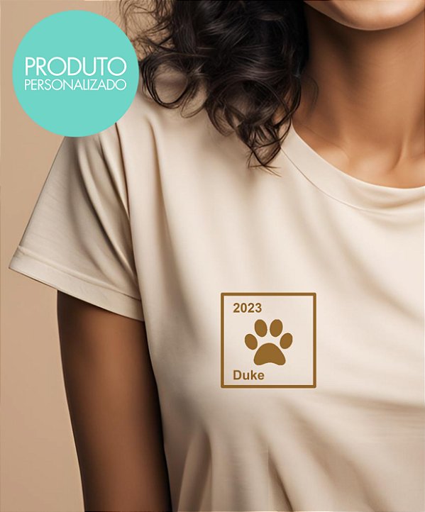 Baby Look Feminina Personalizada My Pet em Algodão Premium