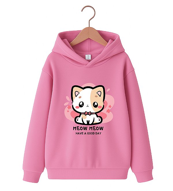 Blusa Moletom Felpado Infantil Capuz Aozora Nº 03 e 04