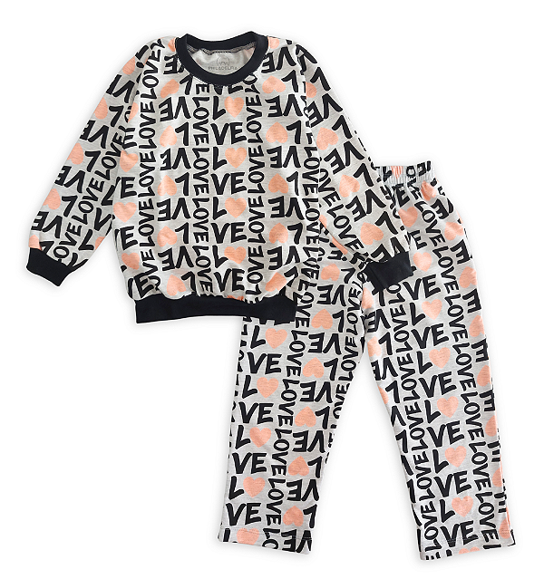 Pijama Infantil Meia Estação Molecoton Love