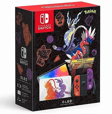 Console Nintendo Switch Oled Pokémon Scarlet e Violet Destravado Seminovo 256gb