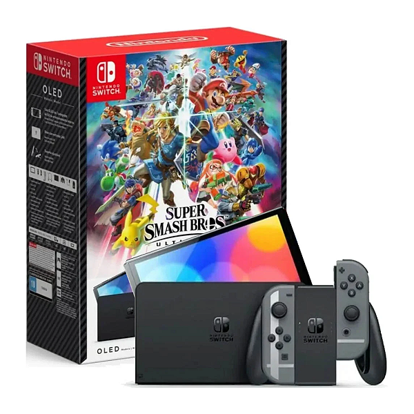 Console Nintendo Switch Oled Edição Smash Bros Seminovo - Destravado 512gb