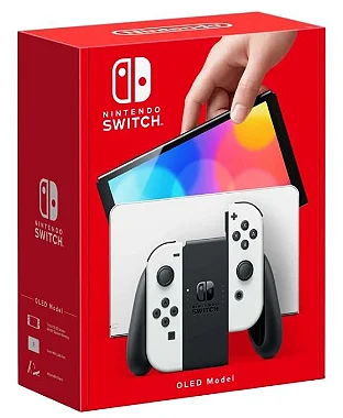 Console Nintendo Switch Oled 64gb Branco Seminovo + cartão 256GB Destravado - Nintendo