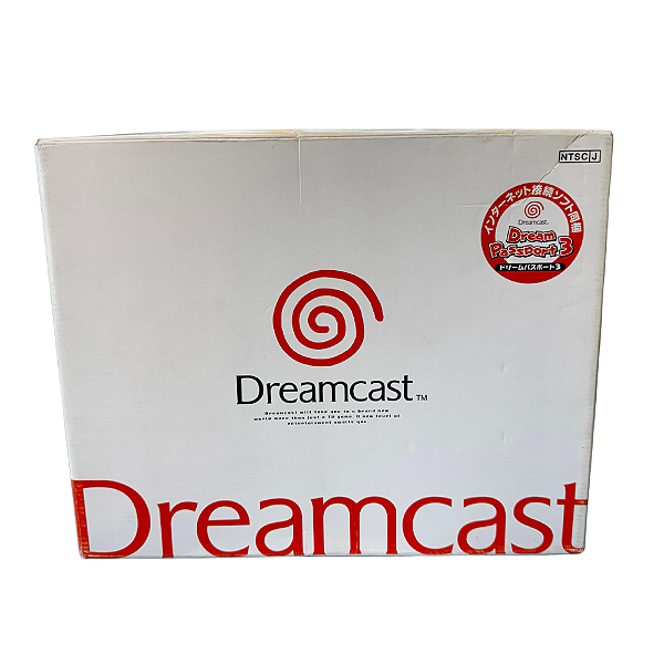 Console Sega Dreamcast Seminovo Impecável na Caixa e Berços + Memory Card + 2 Games - Sega Dreamcast