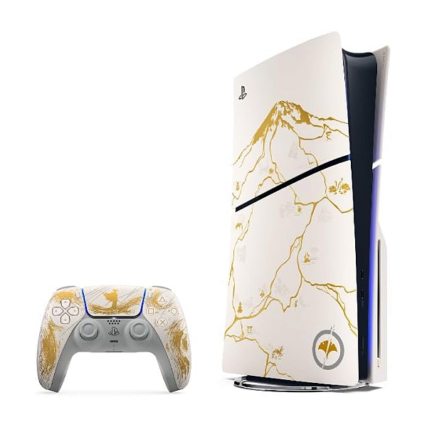 Pack do console PlayStation®5 – Edição Limitada Ouro - Ghost of Yōtei - PS5