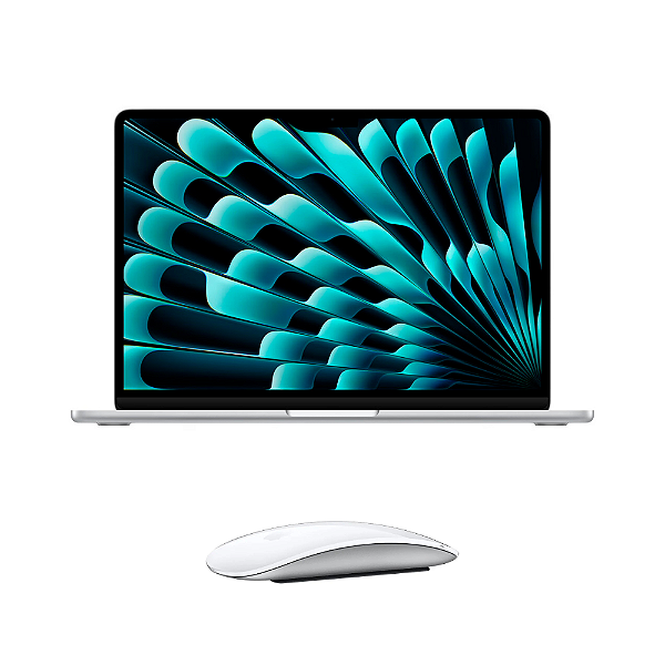 Apple MacBook Air 2025 MW0W3LL/A 13" Chip M4 256GB SSD 16GB RAM + Magic Mouse Apple - Prata