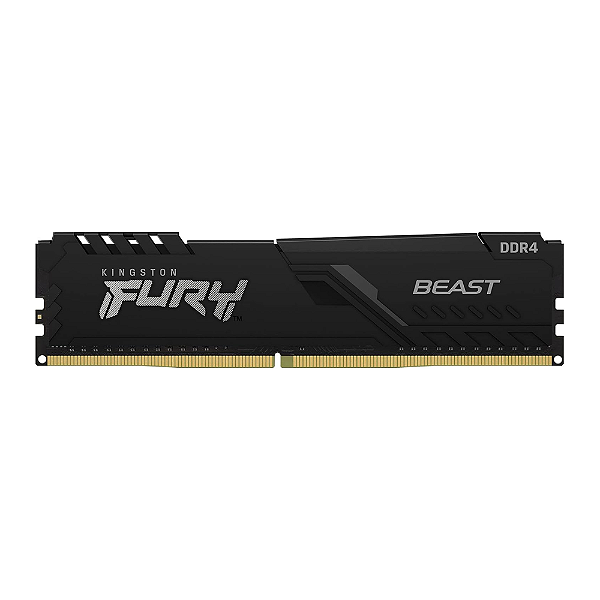Memória de 16GB DIMM DDR4 3200Mhz FURY Beast 1,35V 1Rx8 288 pinos para desktop/gamers, Preto