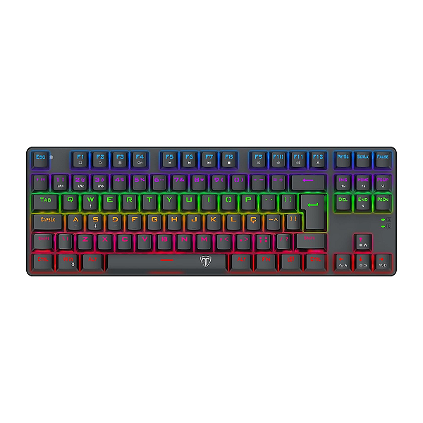 Teclado Mecânico Gamer T-Dagger Bora Iluminação Rainbow