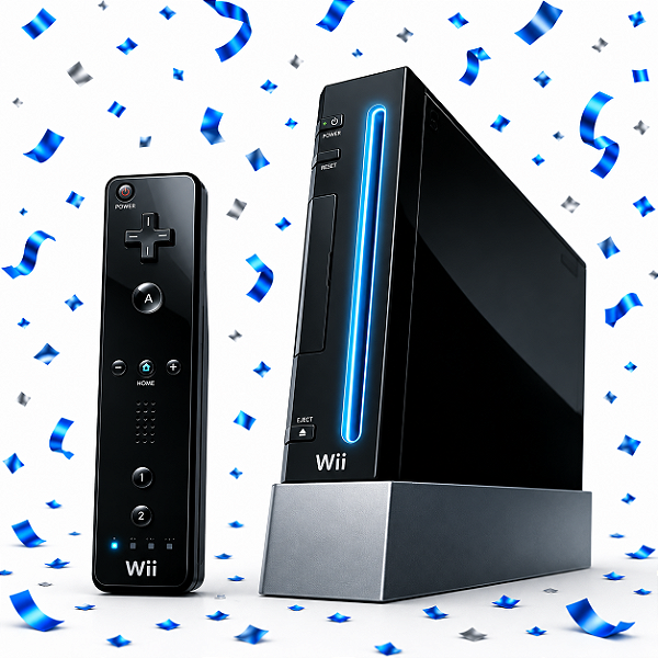 Nintendo Wii Black edition com controle paralelo edition Seminovo