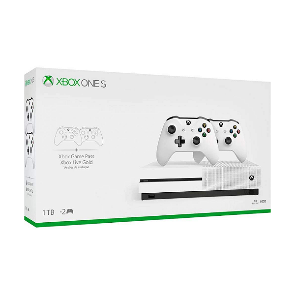 Console Xbox One S 1TB com 2 controles - Microsoft - Seminovo