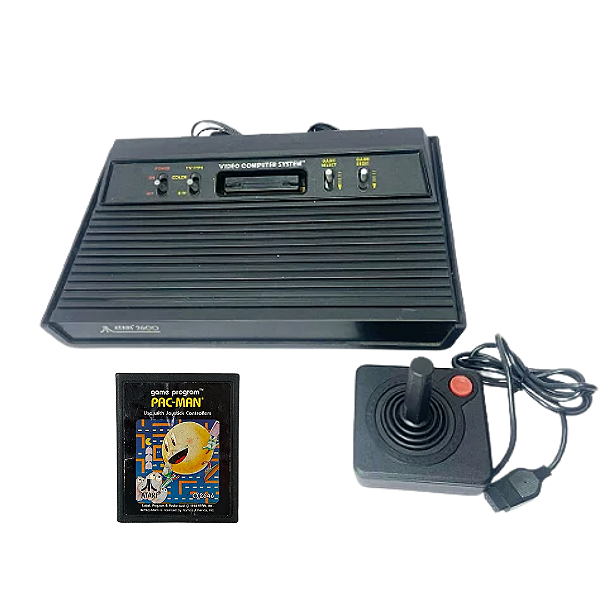 Atari 2600 – Console Retrô com 1 Controle + Pac-Man