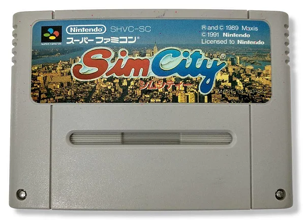 SimCity - Super Famicom Cartucho Game