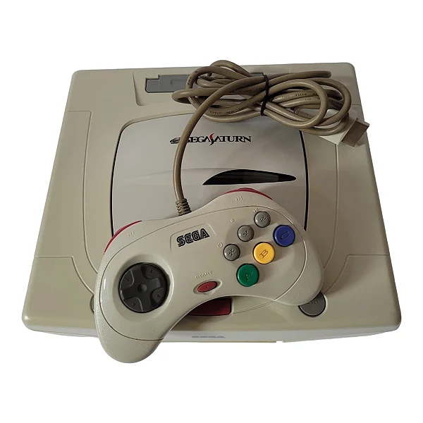 Console Sega Saturn Branco Com Saro All In One - Seminovo