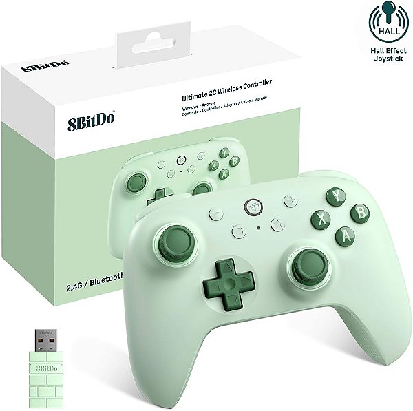 Controle Sem Fio 8Bitdo Ultimate 2C Verde