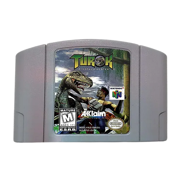 Turok: Dinosaur Hunter Original Nintendo 64 – Cartucho Americano – Seminovo – Testado