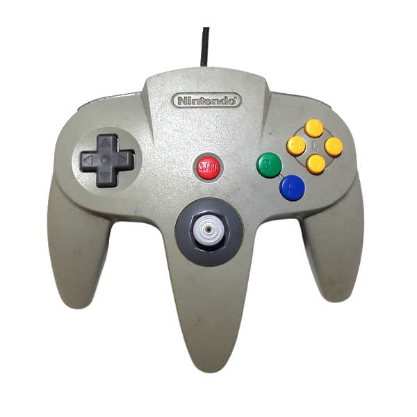 Controle Original Nintendo 64 Cinza (Padrão) – Seminovo – Testado