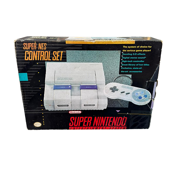 Super Nintendo Control Set Completo na Caixa com Manuais + Cabo AV de Brinde