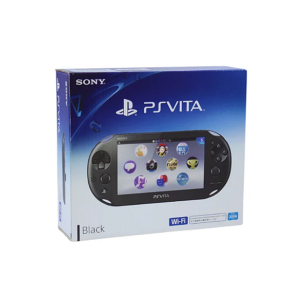PS Vita Slim Black Destravado CIB + Cartão 64GB