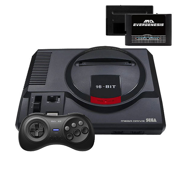 Mega Drive 1 Original + Controle 8BitDo Sem Fio + EverDrive com Jogos