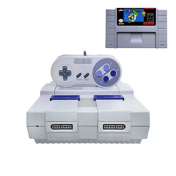 Super Nintendo + Mario Wolrd - Retro
