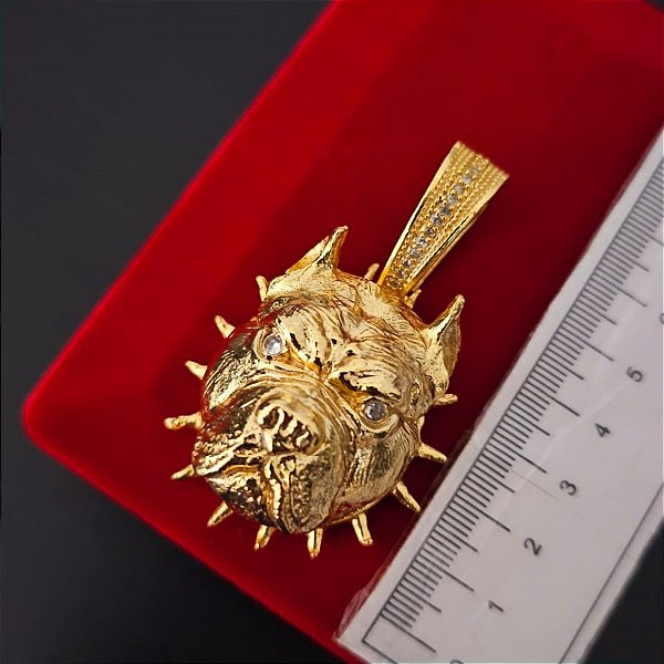 Pingente PITBULL - Banhado a Ouro 18k