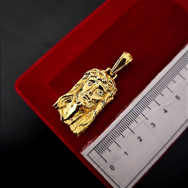 Pingente Face de Cristo P - Banhado a Ouro 18k