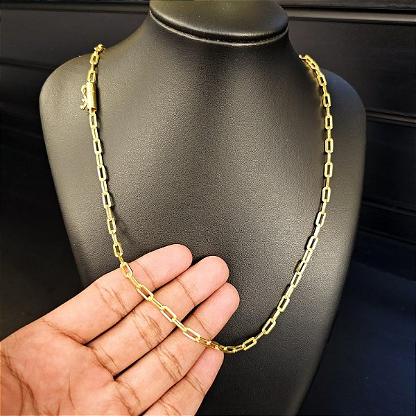 Corrente Cartier 4mm Fecho Bomba - Banhado a Ouro 18k