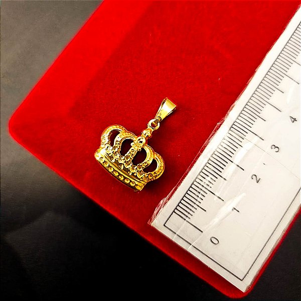 Pingente Coroa - Banhado a Ouro 18k