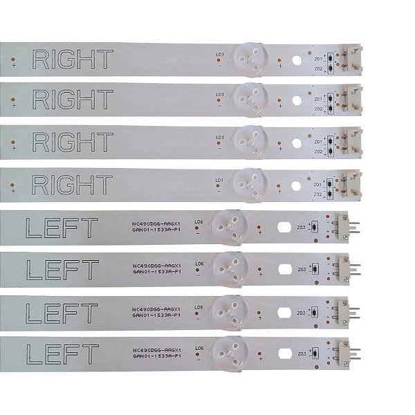 KIT 8 BARRAS DE LED TV 49" LG - AGM76589501