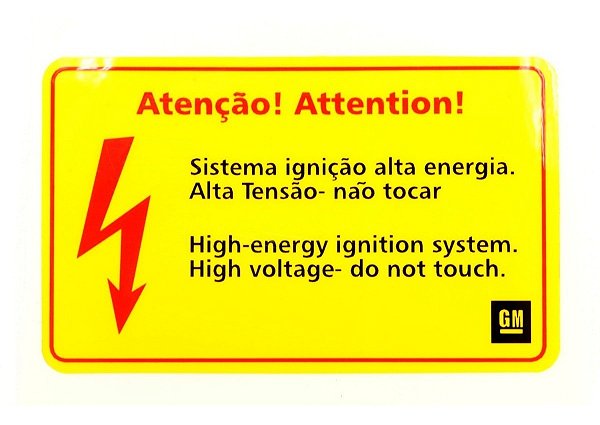 Etiqueta Sistema De Ignição - Alta Voltagem Ômega 92078029