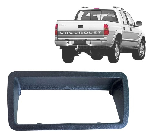 Moldura Tampa Traseira Maçaneta Caçamba Fechadura S10