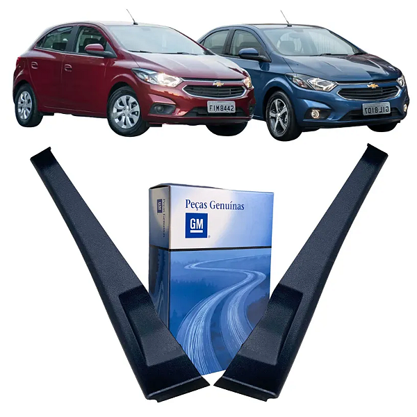 Kit Moldura Lateral Do Parabrisa Ônix, Prisma - Com 2 Peças