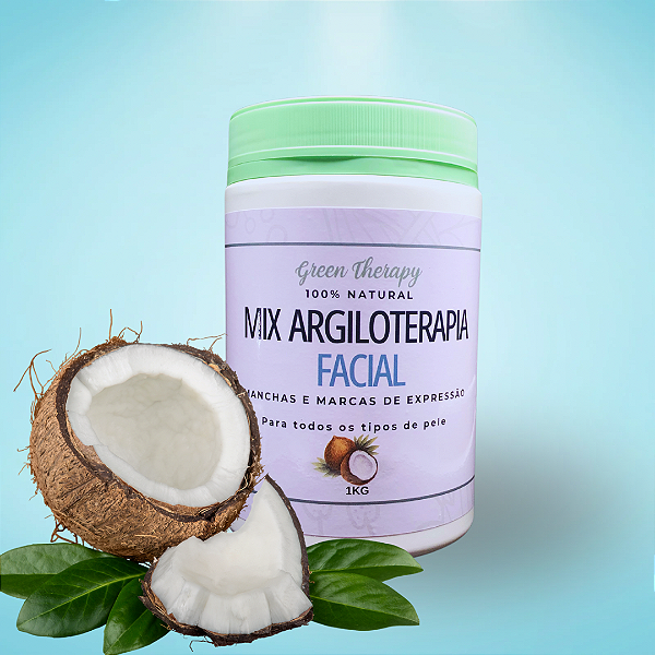 Argila Mix  Facial:  Marcas de Expressão, manchas e inflamação- Água de coco