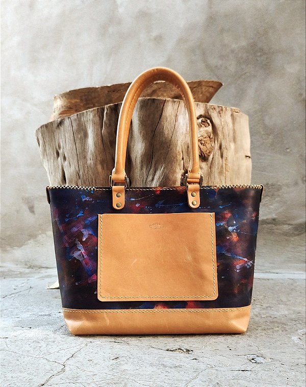 Bolsa Mini Tote Em Couro Colorido