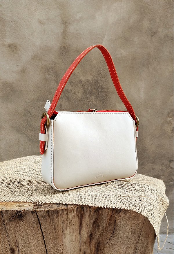 Bolsa Gessy Em Couro Off White
