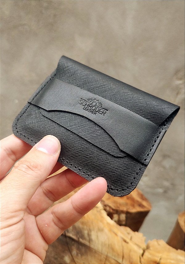 Carteira Em Couro S1 Preta Safiano