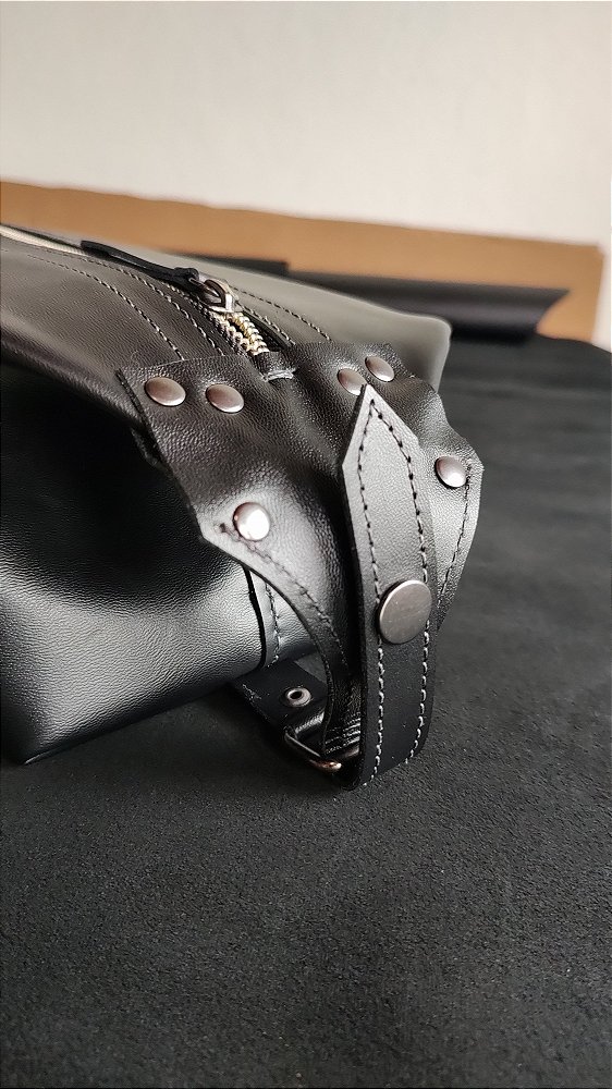 Nécessaire Box Em Couro Preto