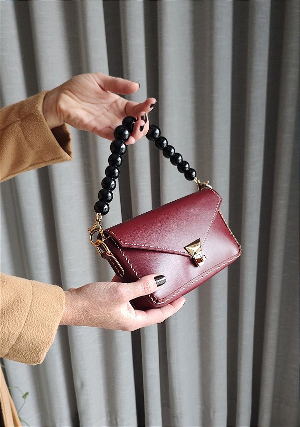 Bolsa Chai Petit Em Couro Marsala