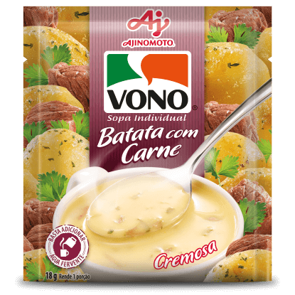 10 Sopa Vono Sabor Batata com Carne 18 g