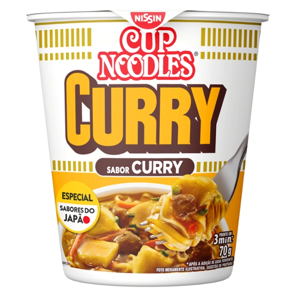 5 Macarrão Instantâneo Cup Noodles Sabor Curry 70g