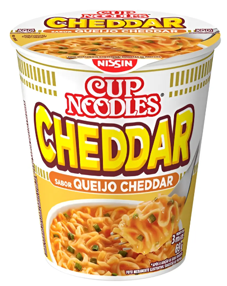 5 Cup Noodles Nissin Cheddar 69g Macarrão Instantâneo