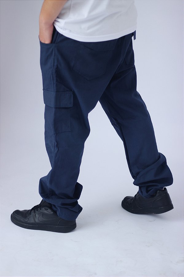 Calça Cargo Azul