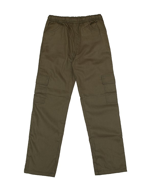 Calça cargo juvenil verde