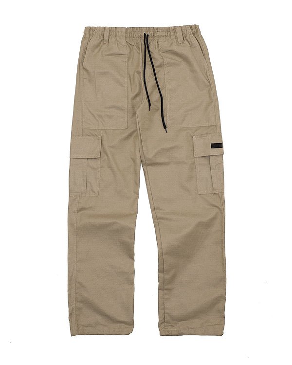 CALÇA CARGO RIP STOP CAQUI (BORRACHA)