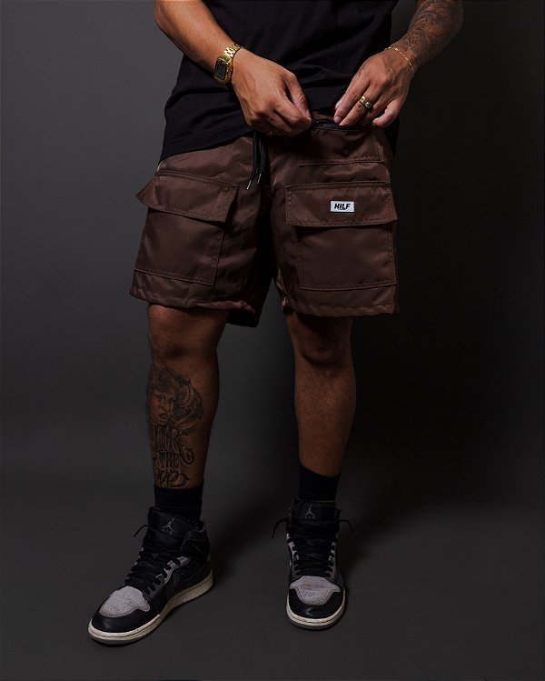 Bermuda premium Tec Cargo (marrom)