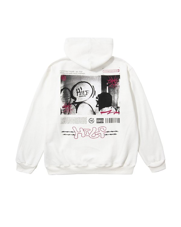 Moletom Hilf Action Now (off white)