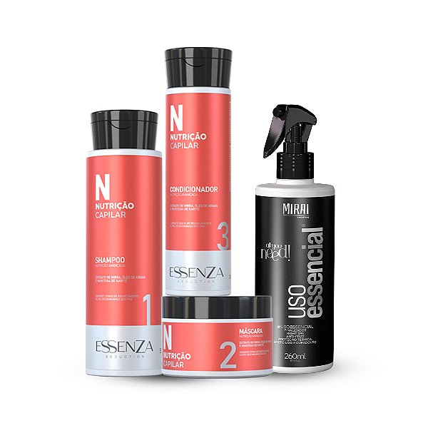 Kit Nutrição Capilar Essenza + Uso Essencial Mirai 260ml