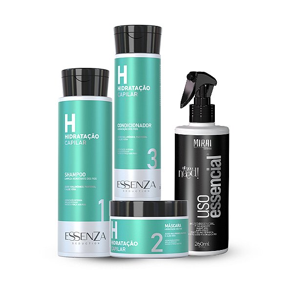 Kit Hidratação Capilar Essenza + Uso Essencial Mirai 260 ml